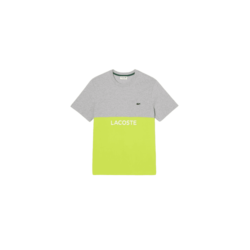 Tee shirt lacoste homme gris hot sale