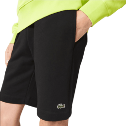 achat Short Lacoste homme CORE SOLID Noir logo cuisse gauche