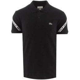 achat Polo Lacoste Homme BORD-COTES MC Noir face