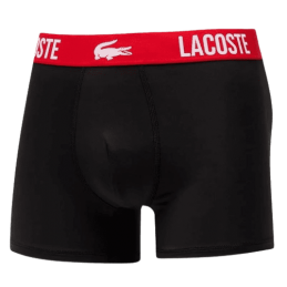 achat BOXER LACOSTE Homme COURT Noir/Rouge face