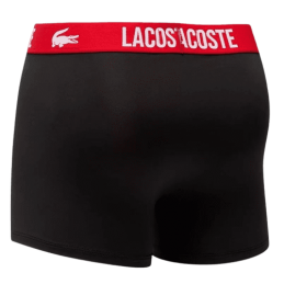 achat BOXER LACOSTE Homme COURT Noir/Rouge arrière