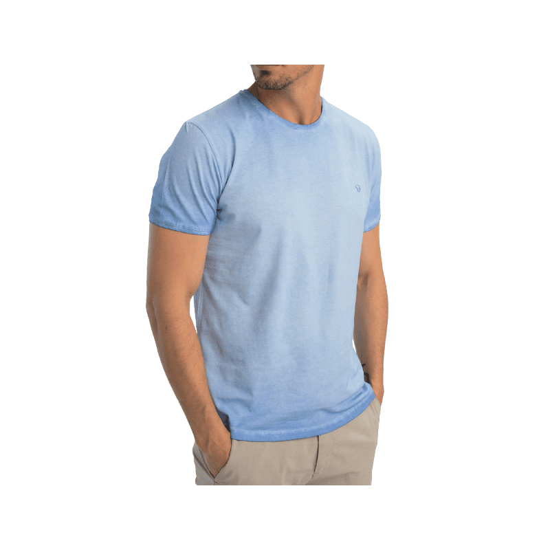 Achat T-shirt Benson and cherry homme TAXI bleu ciel profil devant