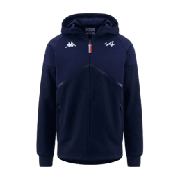 Achat Sweat à Capuche Zippé Kappa Homme ARUFEO ALPINE F1 Team 2023 face