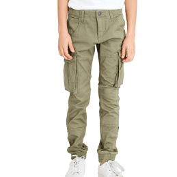 achat Pantalon cargo Name It Garçon RYAN Kaki face porté