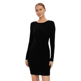 achat ROBE COURTE Vero Moda Femme VMKANZ LS ABK KNOT DRESS JRS Noir profil face