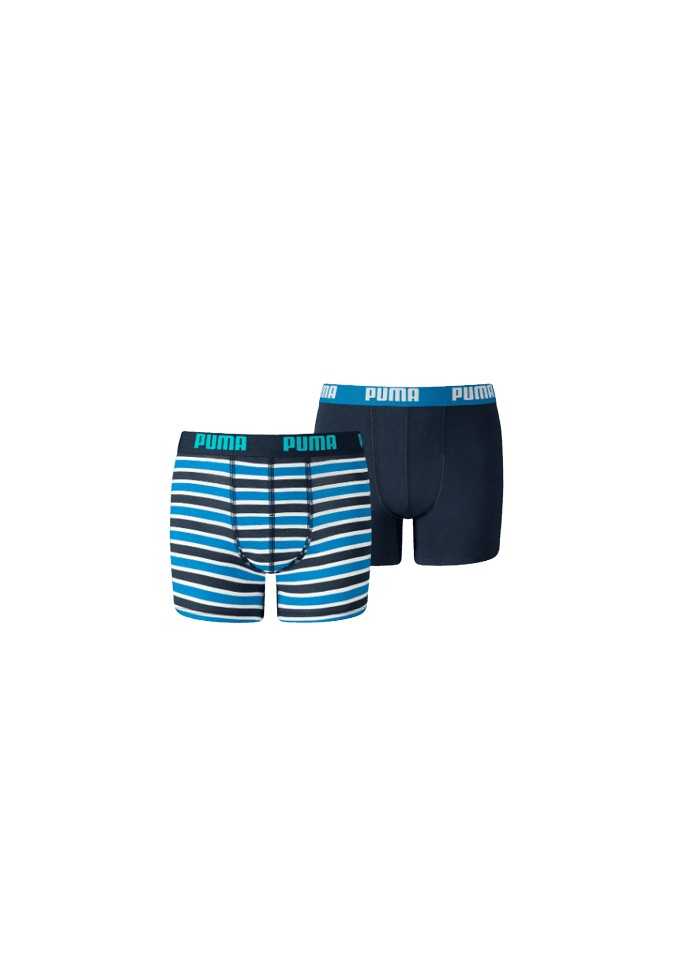 achat lot de 2 BOXERS Puma Homme STRIPE Bleu 2 paires