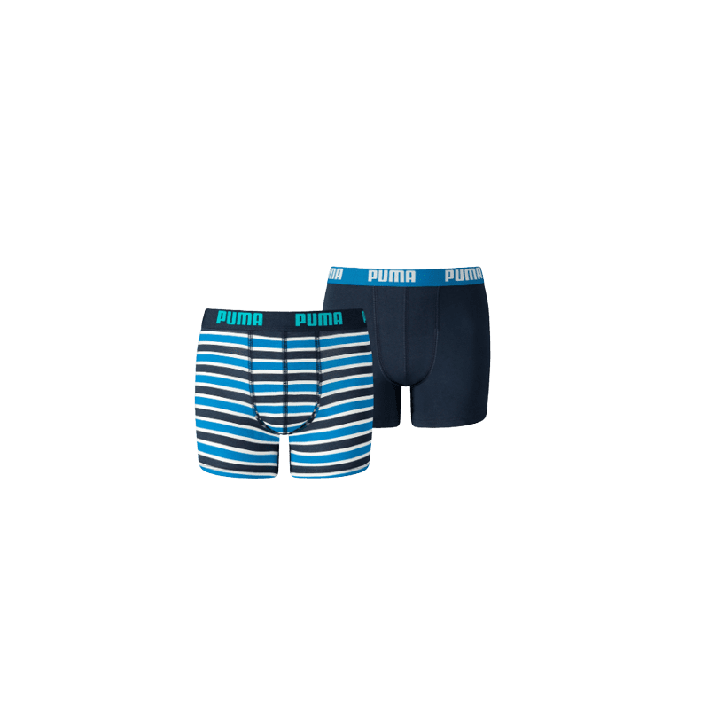 achat lot de 2 BOXERS Puma Homme STRIPE Bleu 2 paires