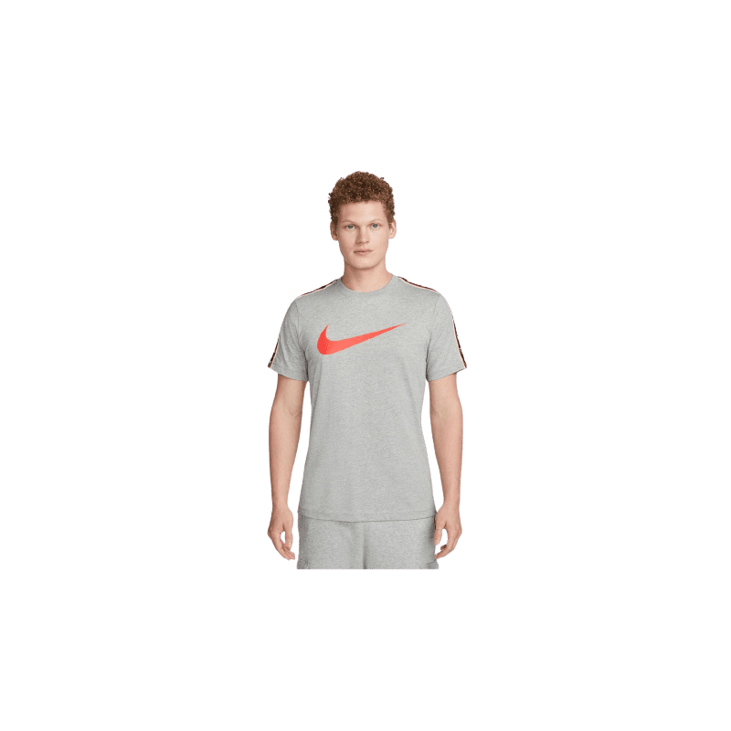 achat T-shirt à manches courtes Nike Homme M NSW REPEAT SW SS TEE Gris profil avant porté