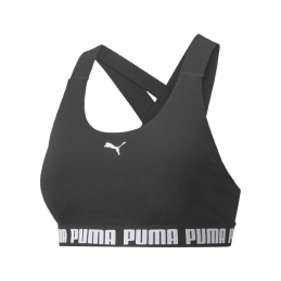 acahat Brassière de sport Puma Femme MID IMPACT FEEL IT 2 Noir face avant