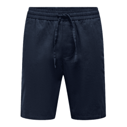 achat Short Only&Sons Homme LINUS 0007 COT LIN NOOS bleu profil avant