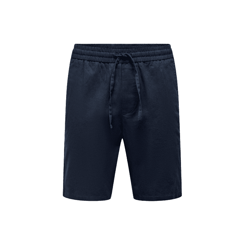 achat Short Only&Sons Homme LINUS 0007 COT LIN NOOS bleu profil avant