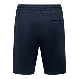 achat Short Only&Sons Homme LINUS 0007 COT LIN NOOS bleu profil arrière