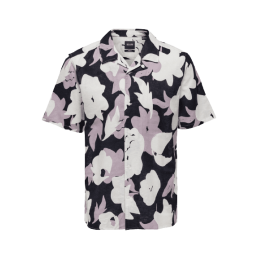 achat Chemise Only&Sons TREV REG CTN LIN AOP SS NOOS profil avant