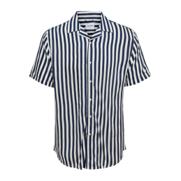 achat Chemise à manches courtes WAYNE LIFE SS VISCOSE NOOS Bleu profil avant