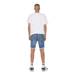 achat Short Only&Sons Homme PLY JOG PK 8584 NOOS Bleu profil arrière porté