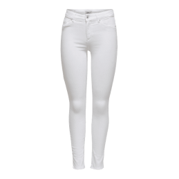 achat Jean Only Femme BLUSH MID SK RAW ANK DNM REA0730 NOOS blanc profil avant