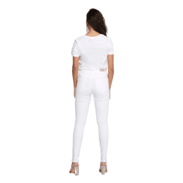 achat Jean Only Femme BLUSH MID SK RAW ANK DNM REA0730 NOOS blanc profil arrière porté