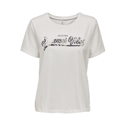 achat T-shirt à manches courtes Only Femme POLLY S/S TOP CS Blanc profil avant