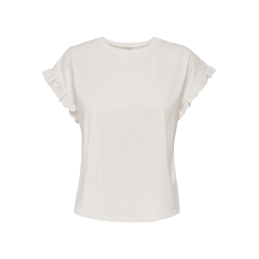 achat Top à manches courtes Only Femme IRIS S/S EMB NOOS Blanc profil avant