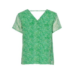 achat Top Only Femme MELINE FR S/S V-NECK PLEAT P Vert profil arrière