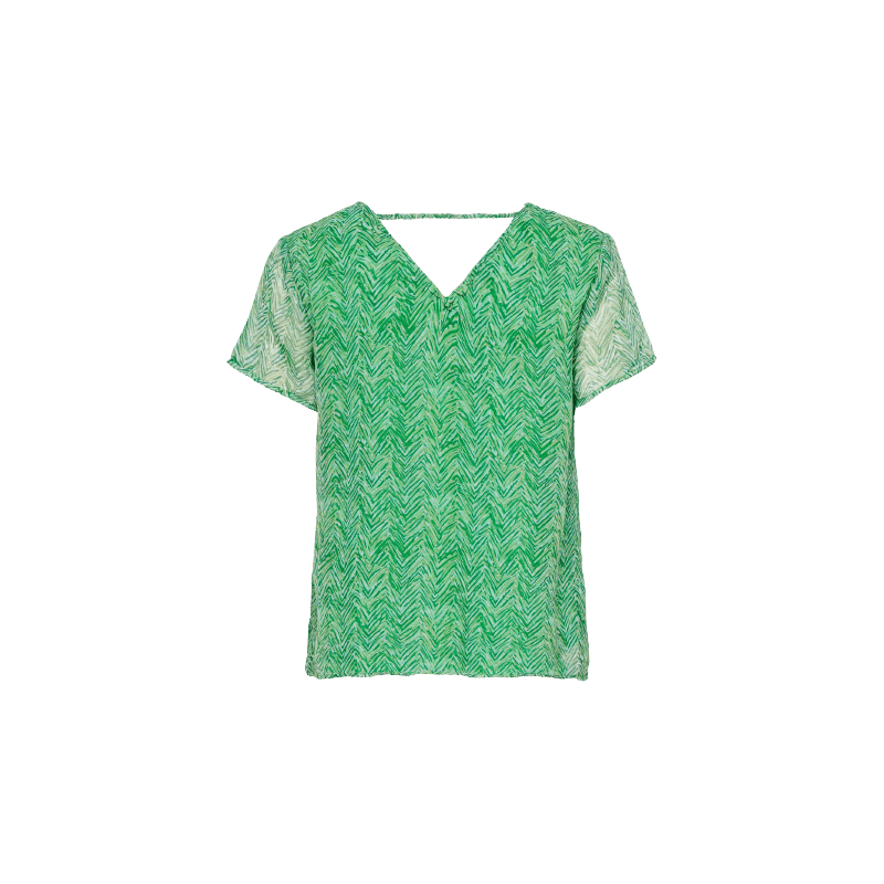 achat Top Only Femme MELINE FR S/S V-NECK PLEAT P Vert profil arrière