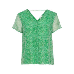 achat Top Only Femme MELINE FR S/S V-NECK PLEAT P Vert profil avant