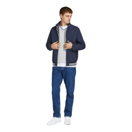 achat Veste Jack and Jones HOMME JORLUKE BOMBER Bleu profil