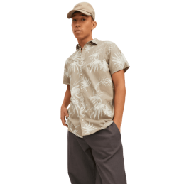 achat Chemise Manche Courte JACK AND JONES HOMME JORCRAYON AOP SHIRT SS profil gauche
