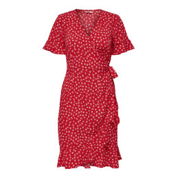 achat Robe Only Femme OLIVIA S/S WRAP WVN NOOS Rouge profil avant