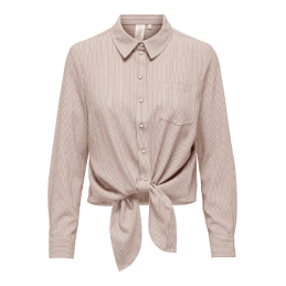 achat Chemise Only Femme LECEY LS KNOT SHIRT NOOS WVN Marron profil avant