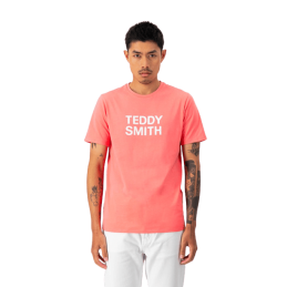achat T-shirt Teddy Smith homme TICLASS BASIC rose face
