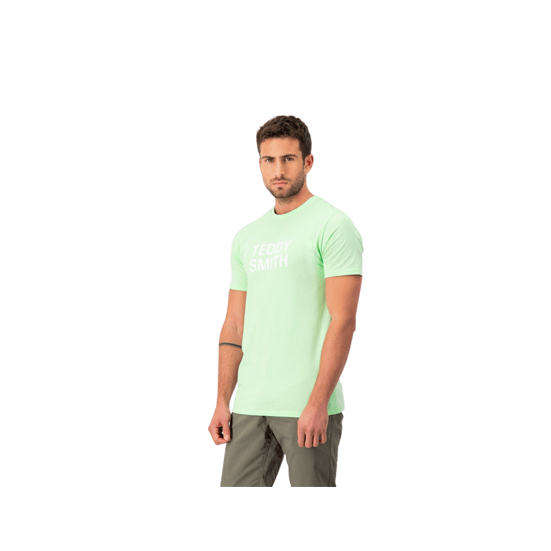 achat T-shirt Teddy Smith homme TICLASS BASIC vert face