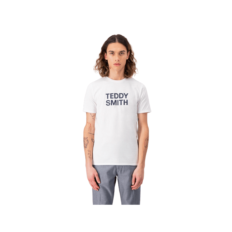 achat T-shirt Teddy Smith homme TICLASS BASIC blanc face