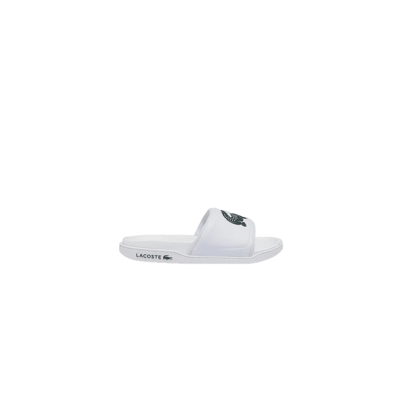 achat Claquettes Lacoste Homme CROCO DUALISTE Blanc profil droit