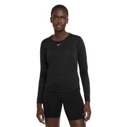 achat T-shirt à manches longues Nike femme ONE Dri-FIT noir face