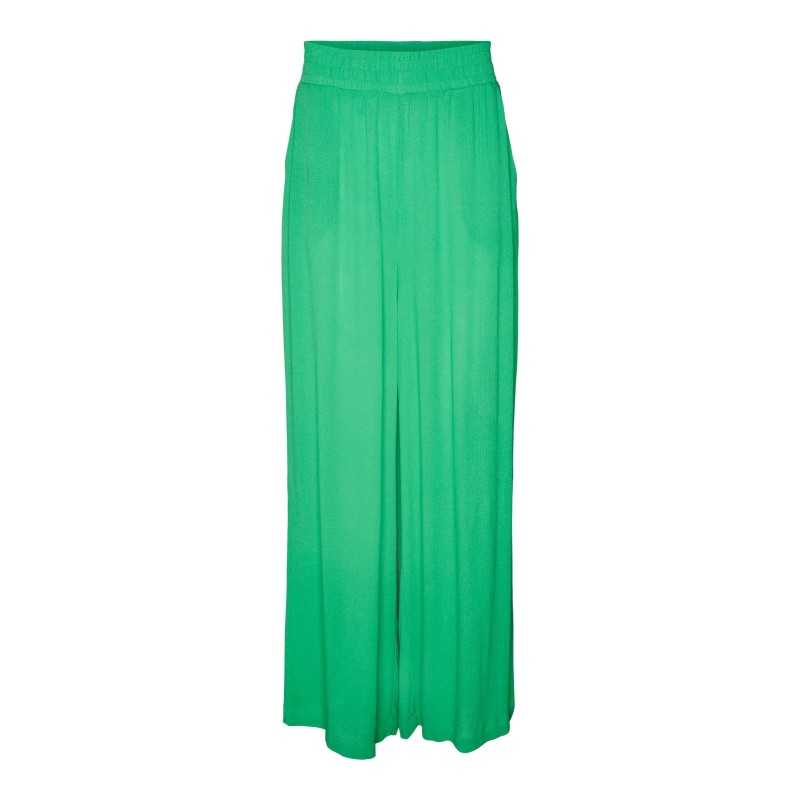 Pantalon Femme Vero Moda VMMENNY HW WIDE PANTS WVN Vert face avant