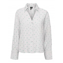 achat Chemise Femme Vero Moda VMMYMILO LS OVERSIZE SHIRT WVN GA Blanc profil avant