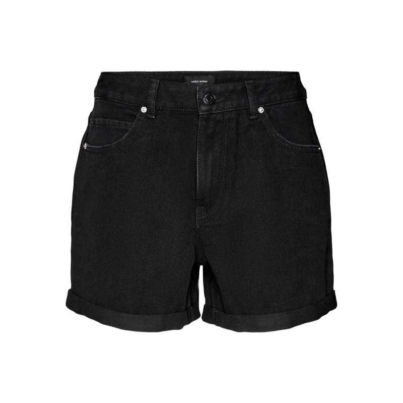 achat Short Femme Vero Moda VMZURI HR LOOSE SHORTS MIX NOOS Noir avant