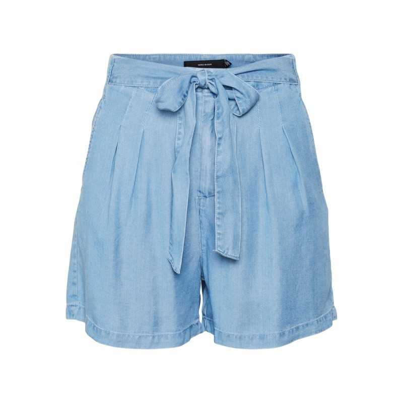 achat Short Femme Vero Moda VMMIA HR LOOSE SUMMER SHORTS GA NOOS Bleu avant