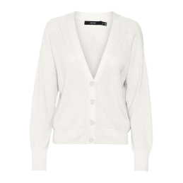 achat Cardigans en maille Femme Vero Moda VMNEWLEXSUN LS SHORT V-NECK CAR GA NOOS Blanc avant