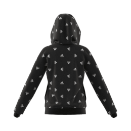 achat Sweat à capuche zippé Adidas fille BLUV FZ HD noir dos