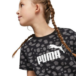 achat T-shirt Puma Fille G ESS+ ANIML AOP TEE Noir poitrine