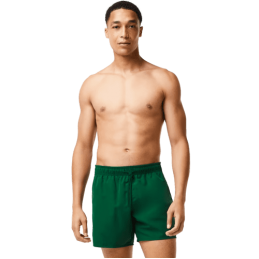 achat Short de bain Lacoste homme BAIN CORE ESSENTIALS vert face porté