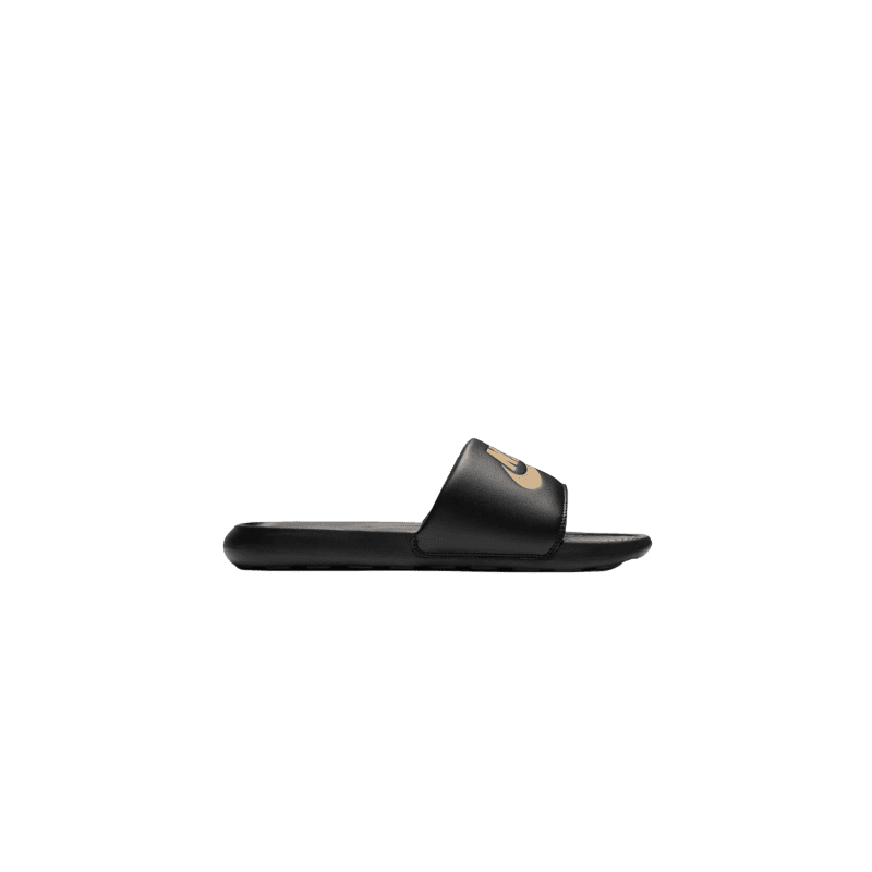 achat Claquette Nike homme VICTORI ONE SLIDE noir/doré profil droit