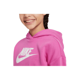 Offre limitée - Sweat à capuche crop nsw club rose fille - Nike