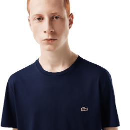T-Shirt Lacoste Homme COLS ROULES CORE ESSENTIALS Bleu haut