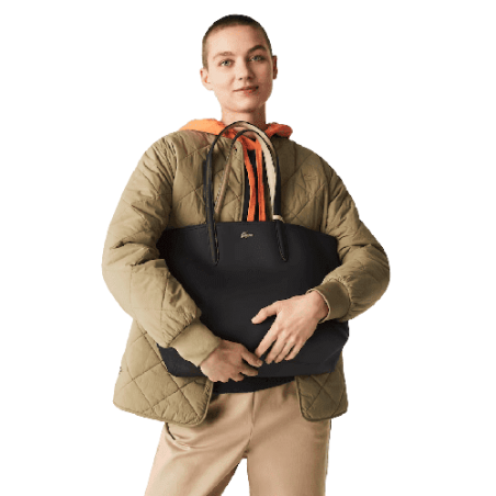Sac cabas Lacoste Femme SHOPPING BAG noir devant