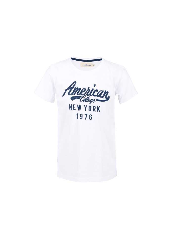 achat T-shirt American College enfant blanc