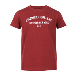 achat T-shirt American College enfant rouge