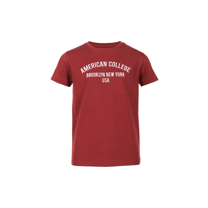 achat T-shirt American College enfant rouge